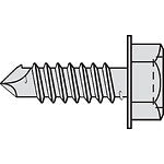 Vis autoperceuses tête hexagonale SW10 acier zingué 6,3X80 B100